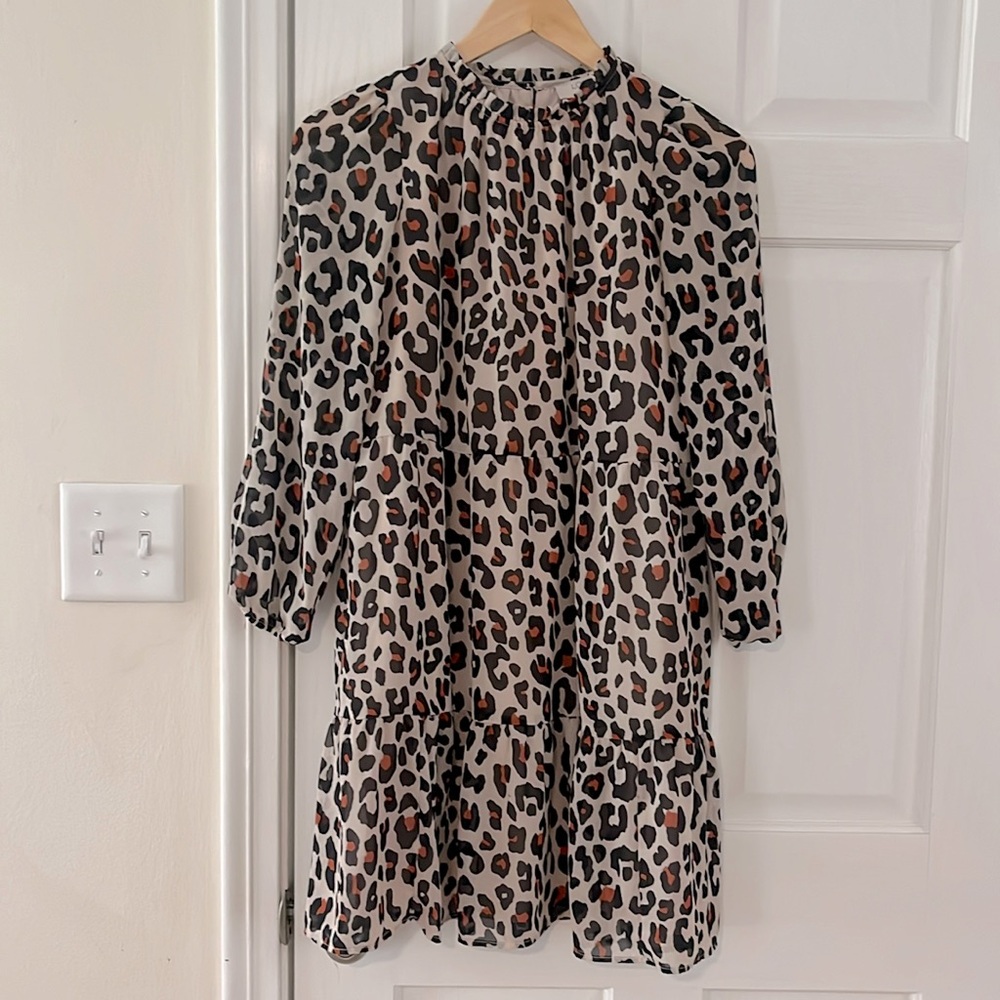 MEOW//Loft leopard mini dress